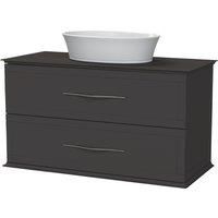 Duarti by Calypso Kentchurch 1000mm Strata Grey Wall Hung Vanity with Hanbury Countertop Basin, Worktop & Chrome Handles