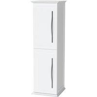 Duarti by Calypso Kentchurch Glacier White Wall Hung Tower with Chrome Handles - 340mm