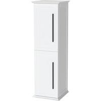 Duarti by Calypso Kentchurch Glacier White Wall Hung Tower with Black Handles - 340mm