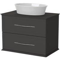 Duarti by Calypso Kentchurch 750mm Strata Grey Wall Hung Vanity with Hanbury Countertop Basin, Worktop & Chrome Handles