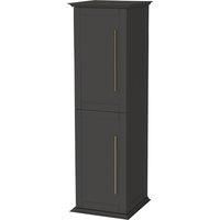 Duarti by Calypso Kentchurch Strata Grey Wall Hung Tower with Brass Handles - 340mm