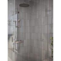 Wickes Boutique Richmond Dove Grey Gloss Ceramic Wall Tile 245 x 75mm PK/54