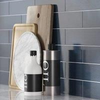 Wickes Boutique Flair Gradient Patterns Blue Gloss Ceramic Wall Tile 300x75mm Pk/20