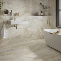 Wickes Boutique Harmony Natural Matt Porcelain Wall & Floor Tile - 1200 x 600mm - Pack of 2