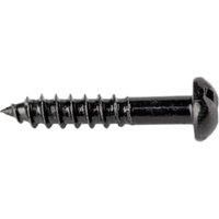 Wickes Black Japanned Wood Screws - 3.5 x 20mm - Pack of 25