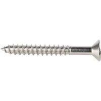 Wickes Stainless Steel Wood Screws - 4 x 40mm - Pack of 50