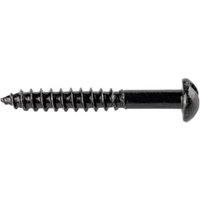 Wickes Black Japanned Wood Screws - 4 x 30mm - Pack of 25