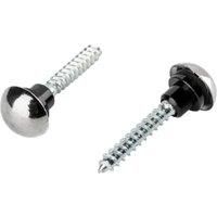 Wickes Polished Nickel Mirror Screws - 4 x 40mm - Pack of 10