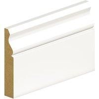 Wickes Ogee Fully Finished White Skirting - 18 x 119 x 2400mm - Pack of 4