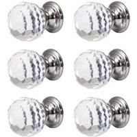 Glass Faceted Polished Chrome Door Knob - 30mm - Pack of 18