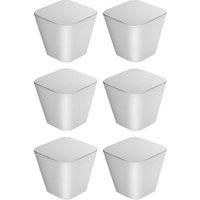 Tapered Square Brushed Nickel Door Knob - 30mm - Pack of 6