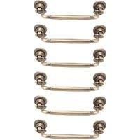 Georgian Drop Antique Brass Cabinet Handle - 115mm - Pack of 6
