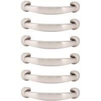 Round Bow Brushed Nickel Cabinet Handle - 120mm - Pack of 6