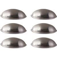 Cup Brushed Nickel Cabinet Handle - 84mm - Pack of 6