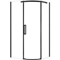 Nexa By Merlyn 8mm Black Frameless Offset Quadrant Single Sliding Door Right Opening Shower Enclosure - 1200 x 900mm