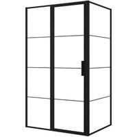 Nexa By Merlyn Hoxton 8mm Black Inline Hinge Door Only - 2000 x 1000mm