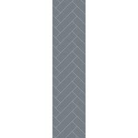 Multipanel Hydrolock Monument Grey Herringbone Tile Effect Shower Panel - 2400 x 598 x 11mm