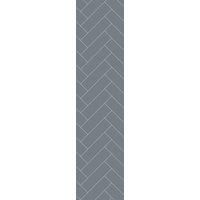 Multipanel Hydrolock Monument Grey Herringbone Tile Effect Shower Panel - 2400 x 598 x 11mm