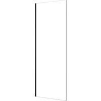 Nexa By Merlyn 8mm Black Frameless Wet Room Shower Screen Only - 2000 x 400mm