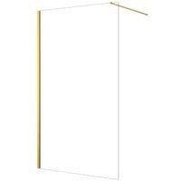Nexa By Merlyn 1.5m Bracing Bar for Wet Room Shower Screen - Brushed Brass