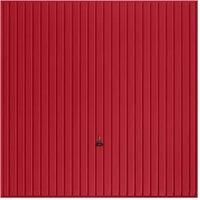 Garador Carlton Vertical Frameless Canopy Garage Door - Ruby Red - 2286 x 2136mm