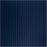 Garador Carlton Vertical Frameless Canopy Garage Door - Steel Blue - 2134 x 1981mm