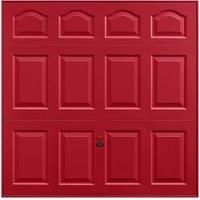 Garador Cathedral Panelled Framed Canopy Garage Door - Ruby Red - 2438 x 2136mm