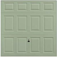 Garador Beaumont Panelled Frameless Canopy Garage Door - Chartwell Green - 2286 x 1981mm