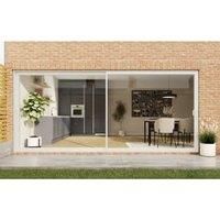 JCI White Aluminium Inline Sliding Patio Door Set - 2990mm