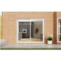 JCI White Aluminium Inline Sliding Patio Door Set - 1790mm