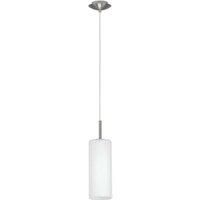 Eglo Troy Single Pendant Light - White / Nickel