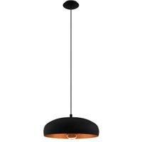 Eglo Mogano 1 1-Light Vintage Single Pendant Light - Black / Copper