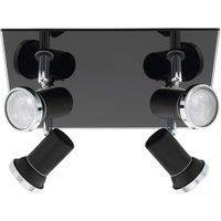 Eglo Tamara 1 LED Square 4-Light Spotlight - Black