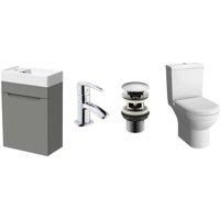 Malmo Wall Hung Dust Grey Furniture Cloakroom Suite