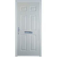 Door-Stop 6 Panel White Right Hand Composite Door - 920 x 2100mm