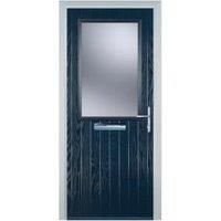 Door-Stop Cottage Half Glazed Blue Left Hand Composite Door - 840 x 2100mm