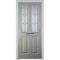 Door-Stop 2 Panel 2 Square Agate Grey Left Hand Composite Door - 840 x 2100mm