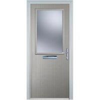 Door-Stop Cottage Half Glazed Agate Grey Left Hand Composite Door - 920 x 2100mm