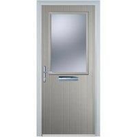 Door-Stop Cottage Half Glazed Agate Grey Right Hand Composite Door - 920 x 2100mm