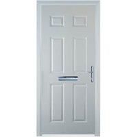 Door-Stop 6 Panel White Left Hand Composite Door - 840 x 2100mm