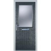 Door-Stop Cottage Half Glazed Anthracite Grey Right Hand Composite Door - 840 x 2100mm