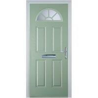 Door-Stop 4 Panel Sunburst Chartwell Green Left Hand Composite Door - 920 x 2100mm
