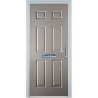 Door-Stop 6 Panel Agate Grey Left Hand Composite Door - 920 x 2100mm