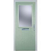 Door-Stop Cottage Half Glazed Chartwell Green Left Hand Composite Door - 920 x 2100mm