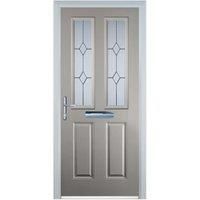 Door-Stop 2 Panel 2 Square Agate Grey Right Hand Composite Door - 840 x 2100mm