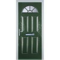 Door-Stop 4 Panel Sunburst Green Right Hand Composite Door - 920 x 2100mm