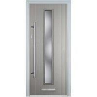Door-Stop Cottage Agate Grey Right Hand Composite Door with Long Narrow Glazing - 840 x 2100mm