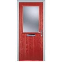 Door-Stop Cottage Half Glazed Red Left Hand Composite Door - 920 x 2100mm