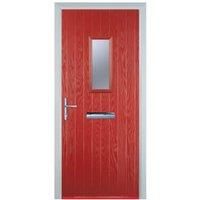 Door-Stop 1 Square Red Right Hand Composite Door - 920 x 2100mm
