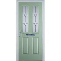 Door-Stop 2 Panel 2 Square Chartwell Green Right Hand Composite Door - 840 x 2100mm
